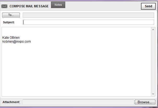 Here you can view any vcards and/or emails you received as well as view previous chat sessions you participated in.
