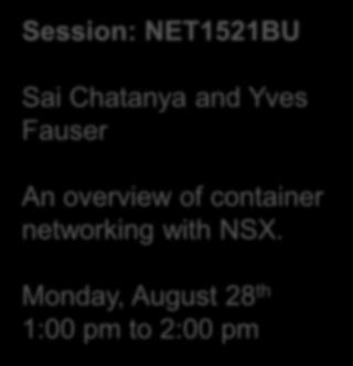 Next Generation Application with Containers More Information.
