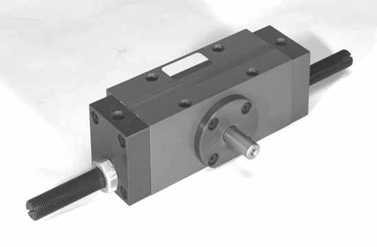 Rotary Actuator Utilizes a Dual Rack-n-Pinion System The Torque Rack produces the rotary output torque while the control rack determines rotary stroke.