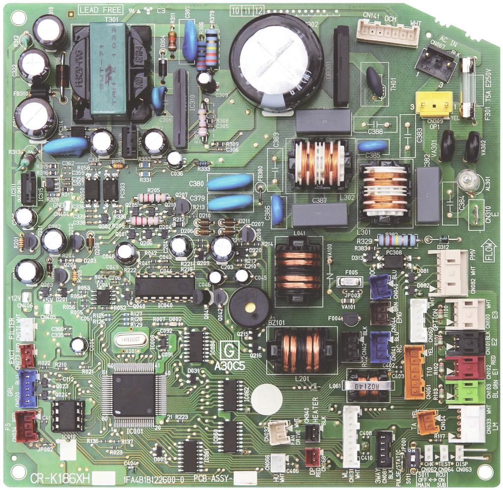 PCB and Functions. Indoor Unit Control PCB Switches and Functions Indoor Unit Control PCB -.