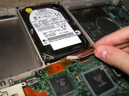 Hard Drive Removal Before proceeding, you must first remove: Battery Bottom Case Disconnect the