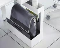 PERSONAL POCKET is a desktop organiser composed of freestanding single unit or ganged in multiples units.