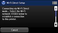 7. Enter your Wi-Fi Direct password.