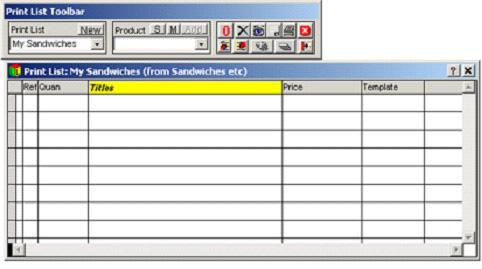 Print Centre How to print your labels cont. 4. Click on the button marked M next to where it says Product on the Print List Toolbar.