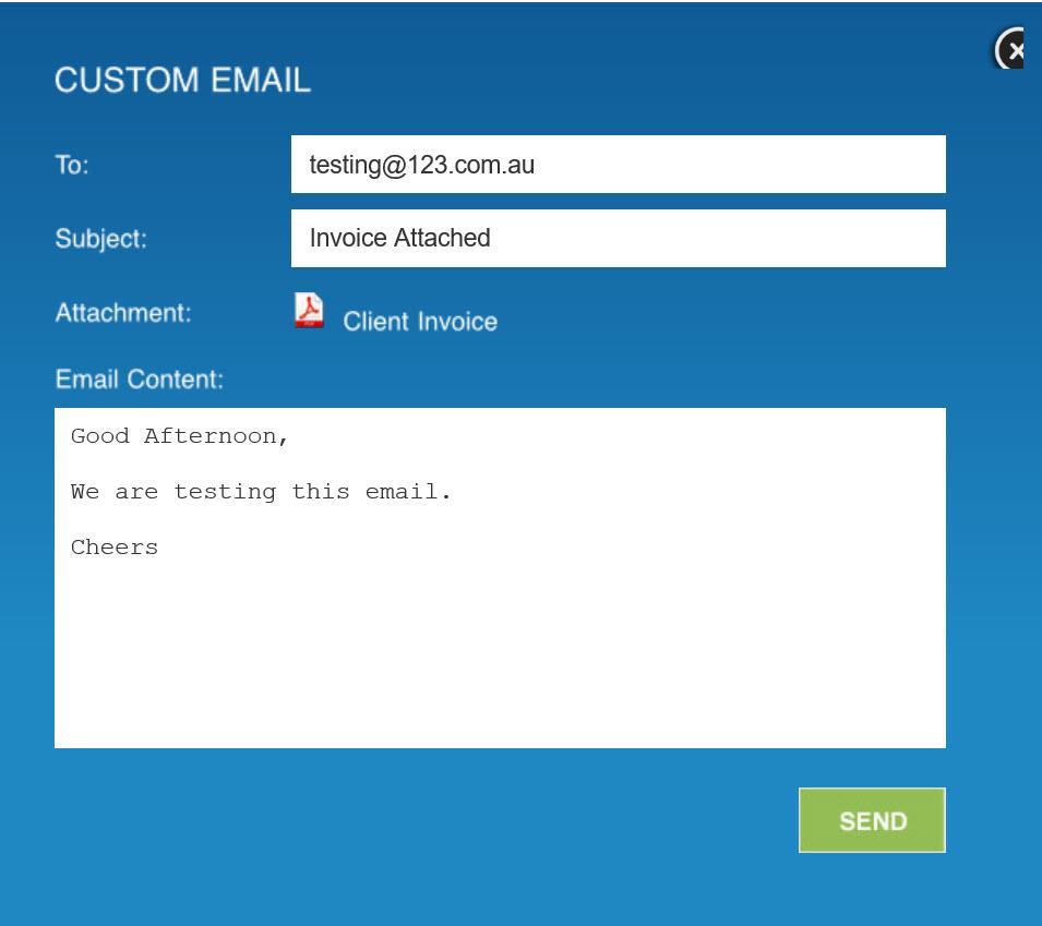 Email Invoice to Customer Go to Who Needs Invoices and click the invoice you wish to email, then select the Raise Invoice for Selected Jobs and EMAIL option to have the Keep It Easy software