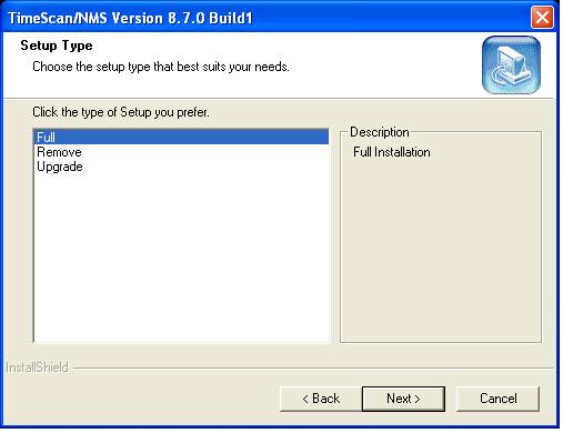 Table 1-1. Software Installation Procedure (Continued) 9. At the Setup Type screen, select either Full or Upgrade. Click Next.