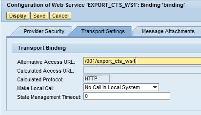 For easier service access, we recommend that you also define the binding alias using Alternative Access URL.