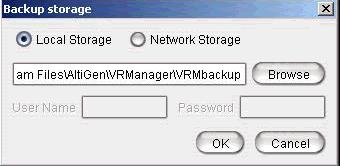 The destination of the backup location must be valid and accessible in the local computer or remote computer. The user must have full privilege to read/write to the shared and local folders.