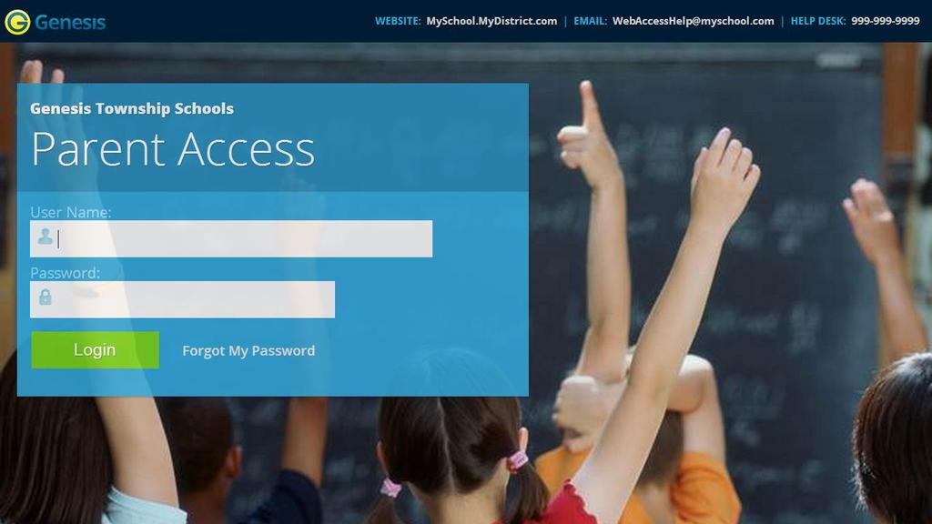 Logging In & Logging Out Logging In Log into Genesis Parent Access by doing the following: 1. Go to the Web Access URL : https://parent.woodbridge.k12.nj.us/woodbridge/parents 2.