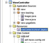 Figure 8 - Deployment profile in the project hierarchy 4. In the General options of the Deployment Profile, specify the Enterprise Application Name and the J2EE Web Context Root.