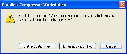 3BActivating Parallels Compressor 23 Activating in Linux OS If you skipped the product activation during the installation, you'll be required to enter an activation key before you'll be able to run