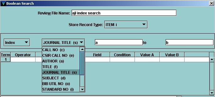 Examples: Index search Retrieves