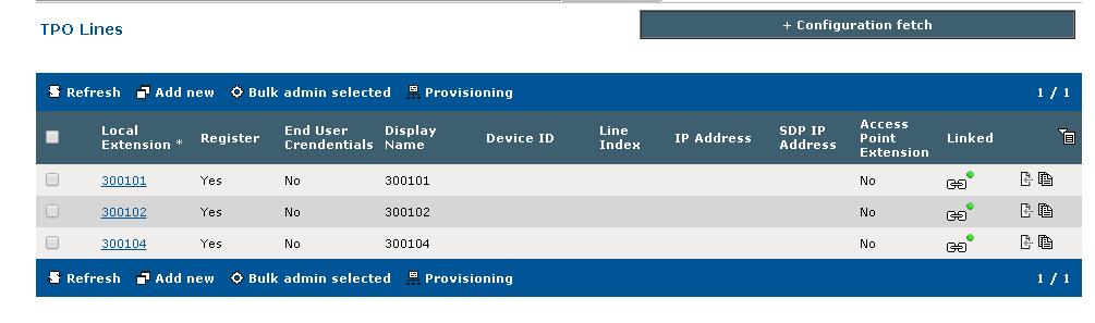 In Device Management/TPO Clusters/Your TPO Cluster, navigate to the TPO Lines Tab.