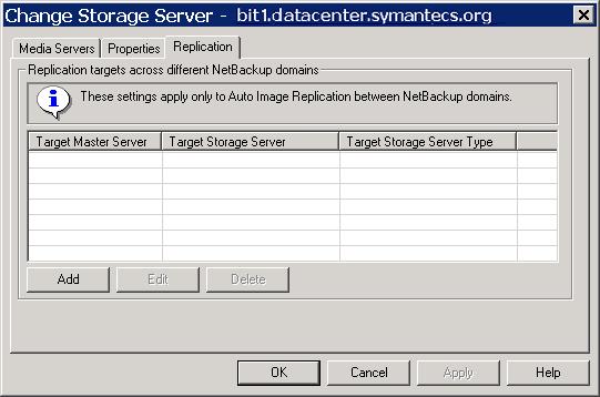 Configuring deduplication Configuring MSDP replication to a different NetBackup domain 148 4 In the Change Storage Server