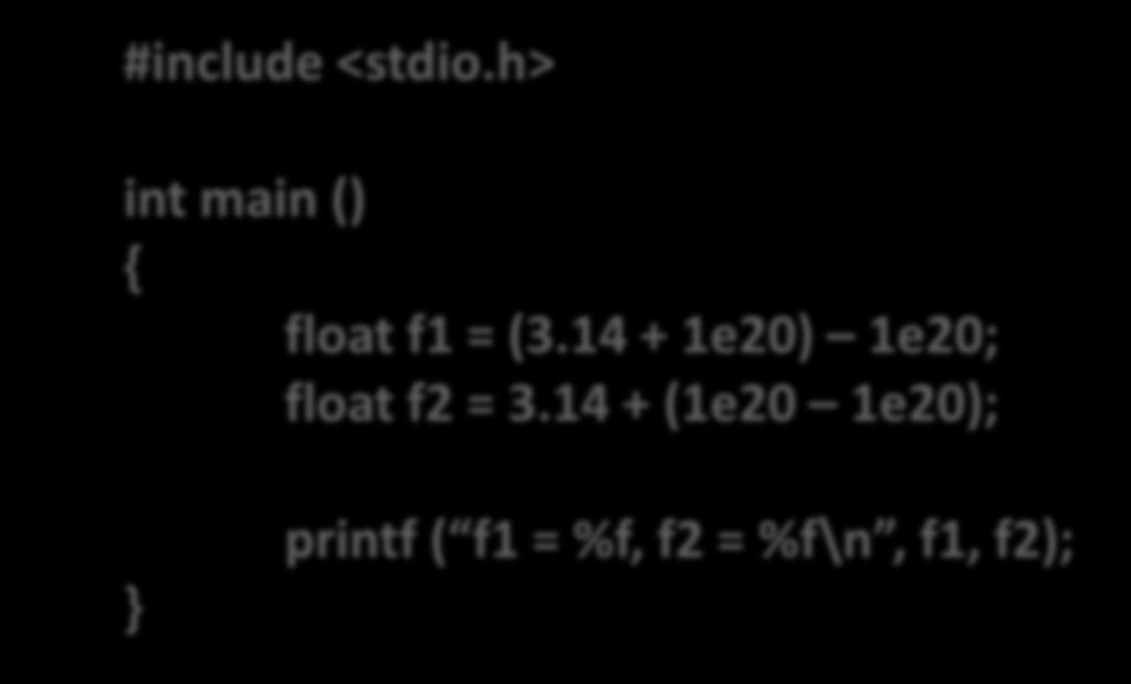 h> int main () { float f1 = (3.