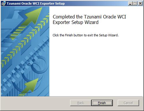 5. Click Finish to exit from the setup wizard.