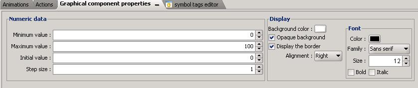 Number Editor The Number editor allows you to send a value to a Tag, only by clicking on the little darts. Select Number editor, the context box will close.