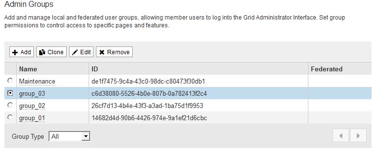 Controlling system access with administration user accounts and groups 183 Local users: You can create admin user accounts that are local to StorageGRID Webscale system and add these users to