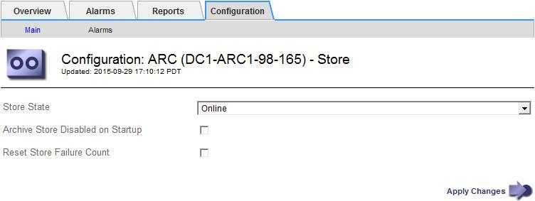 158 StorageGRID Webscale 11.0 Administrator Guide Configuring the archive store You can configure store setting for an Archive Node.