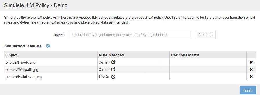 96 StorageGRID Webscale 11.0 Administrator Guide Examples for simulating ILM policies These examples show how you can verify ILM rules by simulating the ILM policy before activating it.