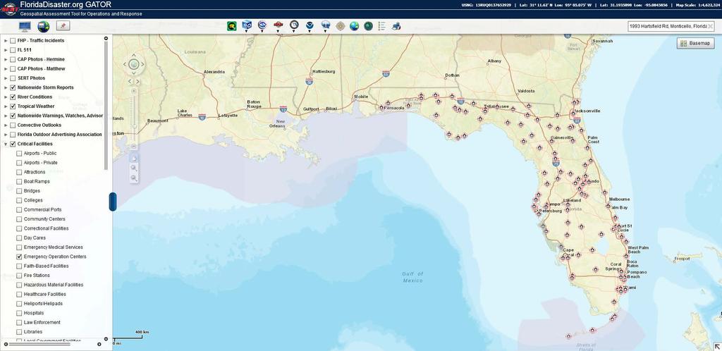 GATOR Geospatial Assessment Tool for Operations & Response Public Facing
