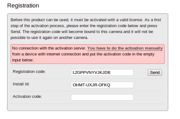 Activate the license without Internet access If your camera has no access to