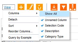 Query by Example Columns - hide or show