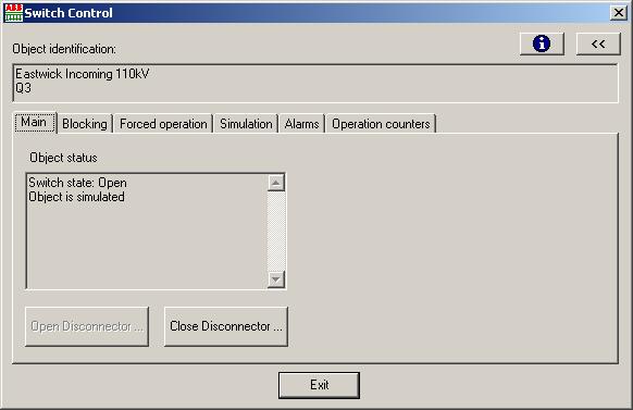 SYS 600 9.2 MicroSCADA Pro 1MRS756118 4.5. Switch control Switch control dialogs can be used to show current state and status of a switch device object.