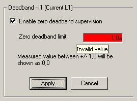 the edition of the new setting value in the Measurement dialog Fig. 4.7.