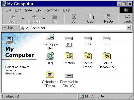 5. The Reader will be recognized as a "Removable Disk" icon in "My Computer". For Windows 2000: 1. Boot up computer to Windows 2000. 2. Connect the USB Flash Memory Card Reader to computer.