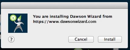 F. Download the Dawson Diagnostic Wizard Software 1. You should see the screen below. Click Install Application, circled in red.