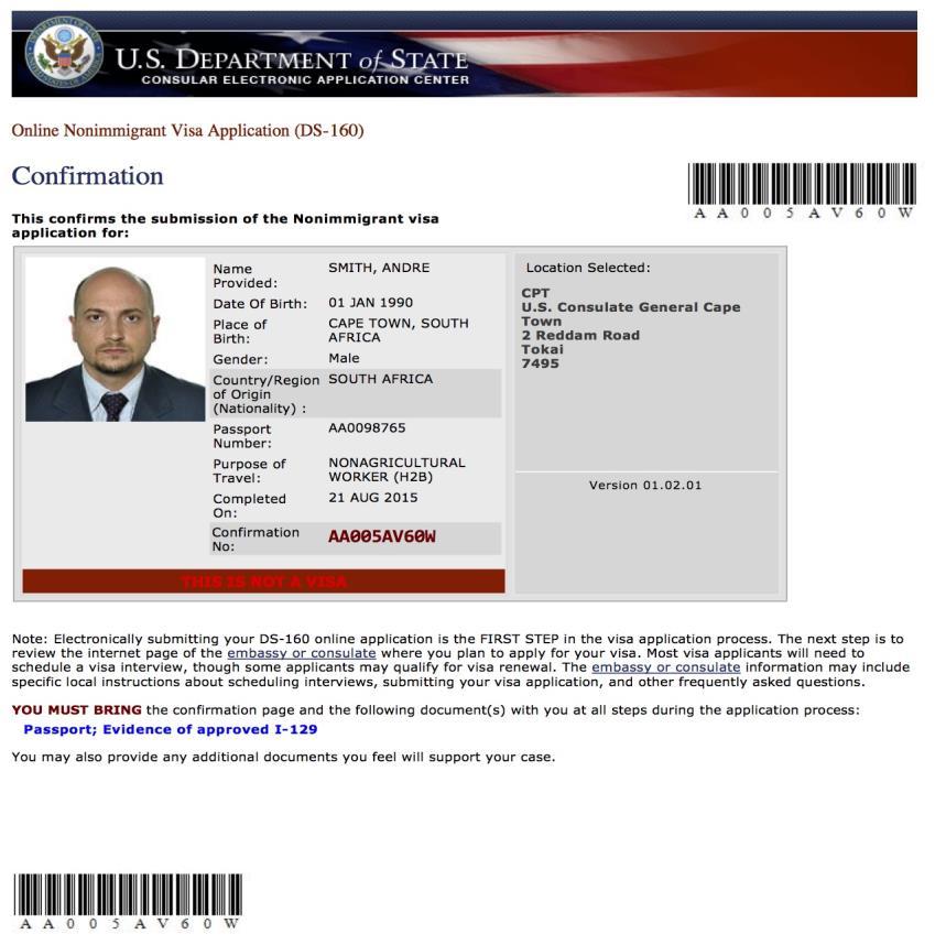 Guidelines on how to sign and submit the DS-160 form 1. Visit www.workaway.com and click on Forms From South Africa. 2. Scroll down to Visa Forms and click on Non Immigrant Visa DS-160 Form. 3.