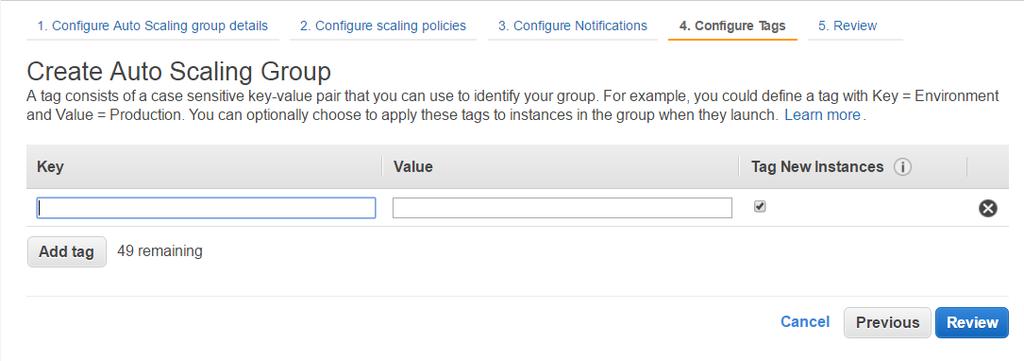 3 Securing your Amazon Web Services (AWS) datacenter Auto scaling of Sensors to improve traffic throughput 10 Define tags to the auto scale group which helps identify the group.