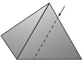 13. Suppose that you slice three triangular prisms as shown below. Slant cut Horizontal cut Vertical cut For each cut, answer the following questions.