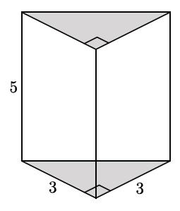 C. Find the volume of the triangular prism shown D. Find the volume of the triangular prism Look at the solids below. Are the two volumes different? Why?