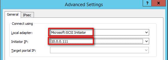 For this example, the first IP address of SQLCLUSTER1 that communicates to SAN1 is 10.0.0.111.