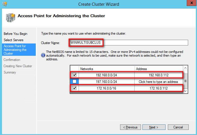 2. In the Select Servers dialog box, enter the hostnames of the nodes that you want to add as members of your cluster. Click Next. 3.