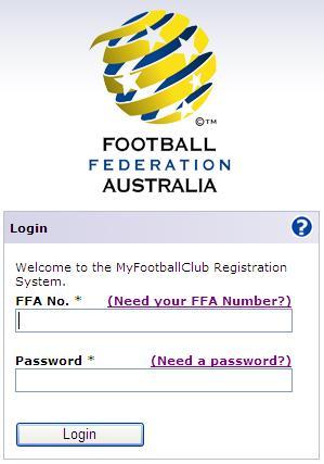 When you log into MyFootballClub, if you do not have a current registration with any clubs, you will be asked if