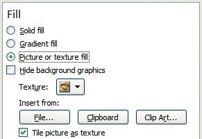This indicates that you can insert you picture from a file on your computer, your Clipboard or from Clip Art.