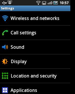 However, the 'Wireless and networks' screen should be fairly common for most of the Android