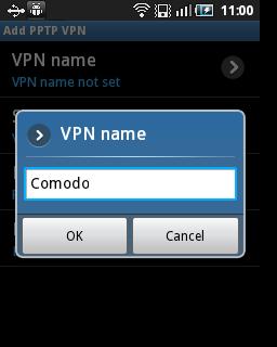 8. Tap 'Set VPN server' in the screen.