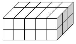 68 The right rectangular prism shown is made from cubes. Each cube is 1 cubic unit.