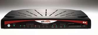 Network server Ultimate SPI firewall security, full PC router, robust WAN access with POP3, IMAP4 and SMTP email, and web hosting with support for HTTP and FTP make the Allworx 6x a powerhouse