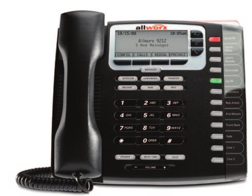 managers, and active employees who make and receive a high volume of calls. The 9212L features a full backlit display.
