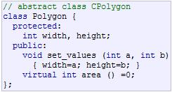 Abstract Base Classes Very similar concept to Java abstract classes A class that is not intended to be instantiated Can