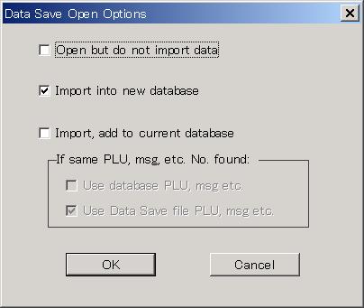 The overall procedure for opening a Data Save file is as follows: 1. Click Open (Data Save) in the File menu, specify the file name and click OK. 2.
