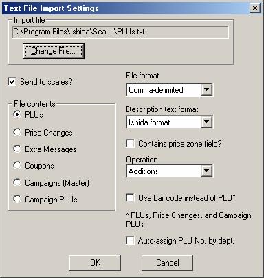 Specifying a Text File Import Operation Directly If you clicked the Customize button in the above procedure, or if no standard text file import operations have been setup for your system, you can