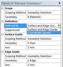 element selection or using a Named Selection. 2.
