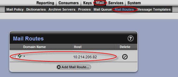 new mail route shown in Figure 8. If not, you should manually create the route.