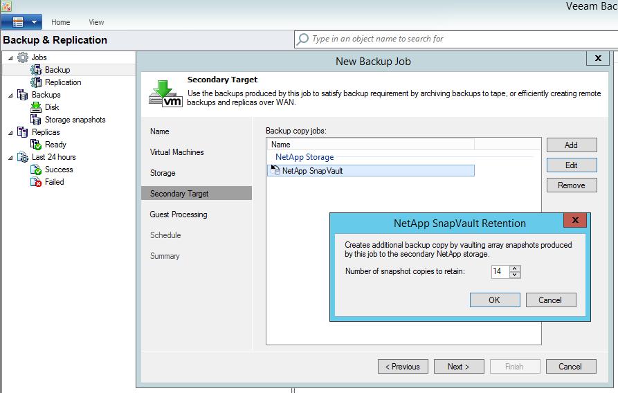 Can be triggered from Veeam s NetApp snapshot orchestration without creating a classic Veeam backup
